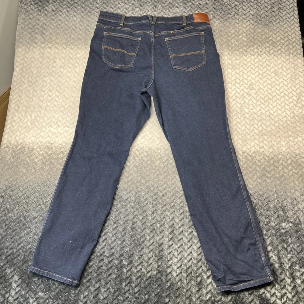 Duluth Trading Co Womens 18W Long 32" Daily Denim Straight Leg Jeans Blue - Picture 8 of 10